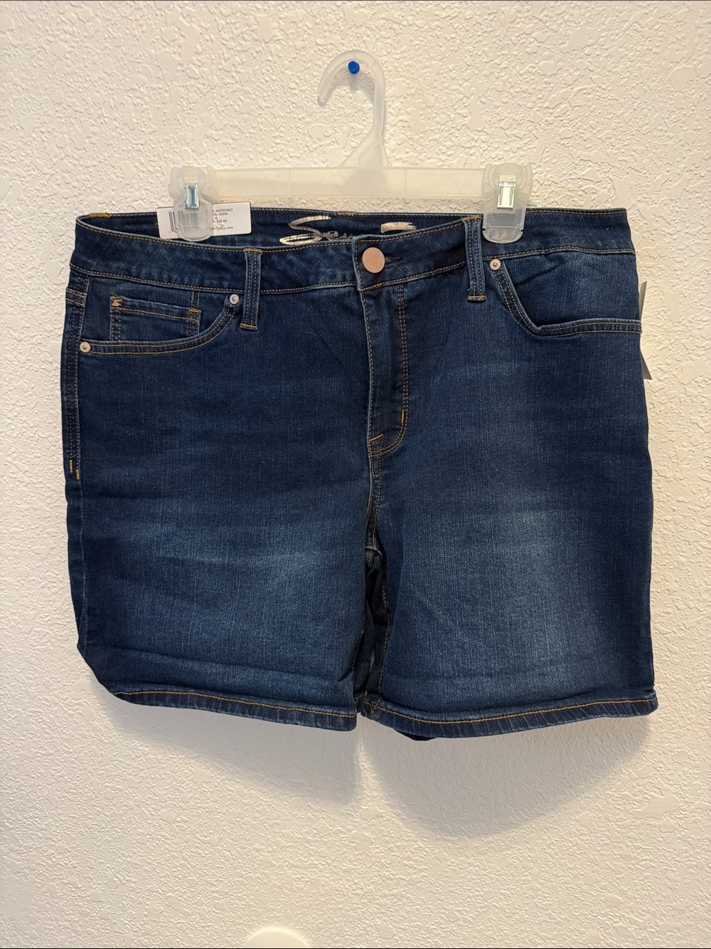 Seven7 Two-Tone Blue Denim Shorts